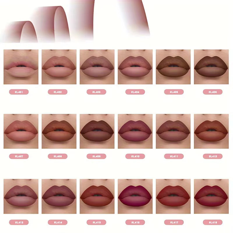 Juego de Lápices Delineadores de Labios Mate de Terciopelo, 6uds