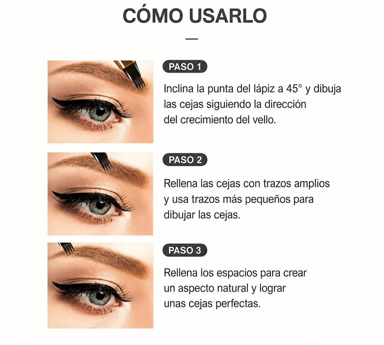 Lápiz de Cejas Impermeable Velvet Glow